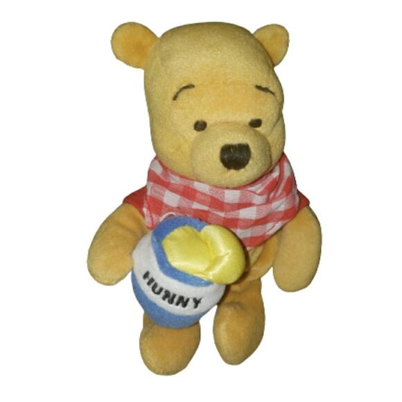 Disney Winnie The Pooh Picnic Honey Pot Beanbag Plush - Picture 1 of 3